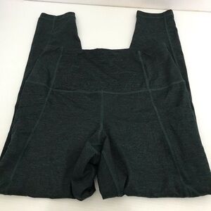 Quince High-Waist Dark Green Active Leggings Size M